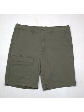 Levis Mens Olive Green Cargo Shorts Size 40 Cotton Casual Lightweight Durable